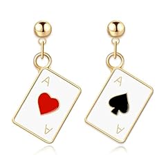 Poker earrings playing for sale  Delivered anywhere in UK