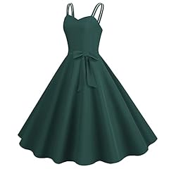 Generisch Summer Dress Women's 1950s Housewife Evening Party Evening Dress Women's Dresses Women's Long Pullover Dress, Army Green, XL for sale  Delivered anywhere in UK
