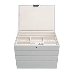Stackers Pebble Grey Classic Medium Jewellery Box -, used for sale  Delivered anywhere in UK