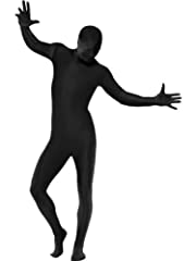 Smiffys Men's Second Skin Costume in Black, Body Suit, used for sale  Delivered anywhere in UK