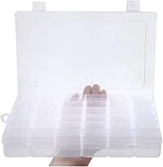 36 Compartment Storage Box Clear Plastic Organizer for sale  Delivered anywhere in Ireland