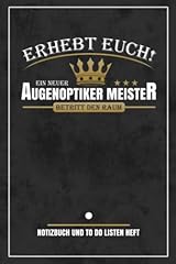 Augenoptiker meister notizbuch gebraucht kaufen  Wird an jeden Ort in Deutschland