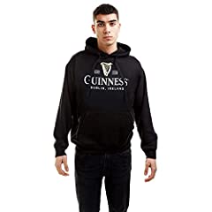 Guinness Men's Harp Hoodie Hooded Sweatshirt, Black, for sale  Delivered anywhere in UK