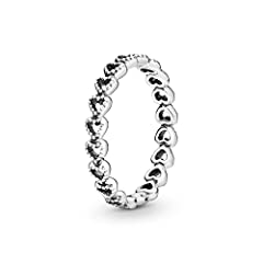 Used, Pandora Jewelry Band of Hearts Sterling Silver Ring, for sale  Delivered anywhere in USA 