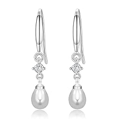 Silver drop earrings for sale  Delivered anywhere in UK