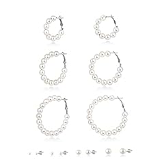 Pearl hoop stud for sale  Delivered anywhere in USA 