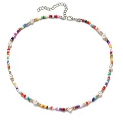 Collana perline colorate usato  Spedito ovunque in Italia 