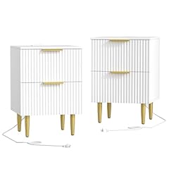 Akxomel white nightstand for sale  Delivered anywhere in USA 
