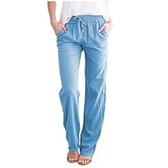 Womens linen trousers for sale  Delivered anywhere in UK