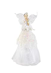 23cm Fairy Angel Christmas Tree Topper In White and for sale  Delivered anywhere in UK
