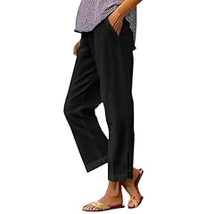 Linen trousers womens for sale  Delivered anywhere in UK