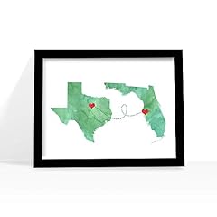 Two states map for sale  Delivered anywhere in USA 
