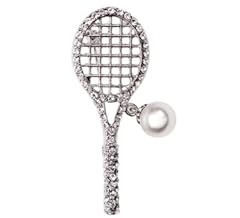Tennis racquet brooch for sale  Delivered anywhere in UK