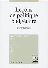 Leçons politique budgétaire d'occasion  Livré partout en Belgiqu