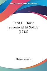 Tarif toise superficiel d'occasion  Livré partout en France