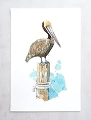 Pelican watercolor art for sale  Delivered anywhere in USA 