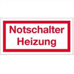 Schild notschalter heizung gebraucht kaufen  Wird an jeden Ort in Deutschland