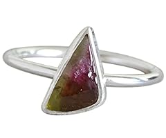 Watermelon Tourmaline Ring Set in Recycled Sterling for sale  Delivered anywhere in UK