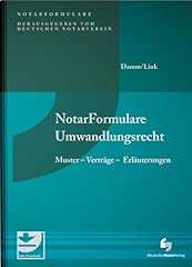 Notarformulare umwandlungsrech gebraucht kaufen  Wird an jeden Ort in Deutschland