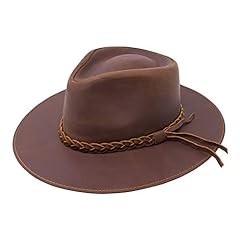 Premium leather fedora for sale  Delivered anywhere in Ireland