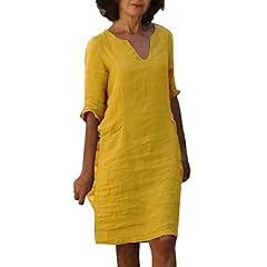 Leinenkleid damen ausschnitt gebraucht kaufen  Wird an jeden Ort in Deutschland