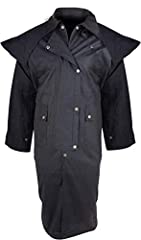 Acerugs Long Black Mens Oil Cloth Oilskin Western Australian, used for sale  Delivered anywhere in USA 