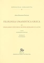 Filologia umanistica greca. usato  Spedito ovunque in Italia 