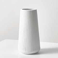 White ceramic ribbed for sale  Delivered anywhere in UK