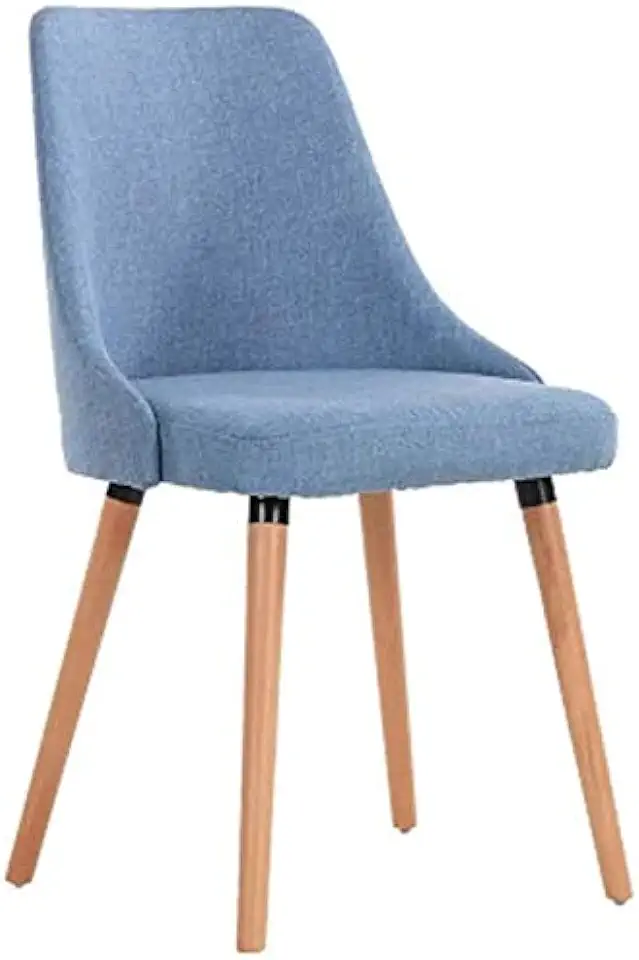 LQ Planken Dining Chair, Simple Casual Hotel Desk Stoel, Home Cafe rugleuning Kruk (Color : Blue, Size : 46x44x85CM) tweedehands  
