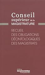 Recueil obligations déontolog d'occasion  Livré partout en France