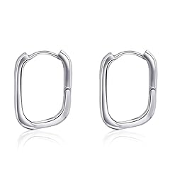 Silver oval huggie for sale  Delivered anywhere in USA 