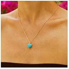 Turquoise heart pendant for sale  Delivered anywhere in UK