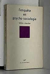 Enquête psycho sociologie d'occasion  Livré partout en France