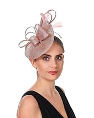 Sinamay flower feather for sale  Delivered anywhere in UK