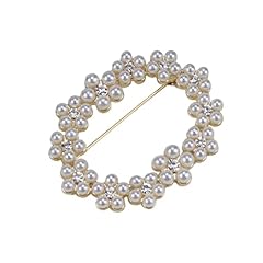 Pearl wreath brooch for sale  Delivered anywhere in UK