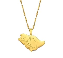 Map pendant necklace for sale  Delivered anywhere in USA 
