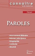 Fiche lecture paroles d'occasion  Livré partout en France