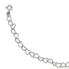 925 Sterling Silver Polished Fancy Love Heart Link for sale  Delivered anywhere in UK