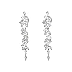 Silver diamond dangle for sale  Delivered anywhere in UK