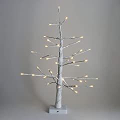 Taylor & Brown 2FT White Tabletop Birch Twig Tree Lights for sale  Delivered anywhere in UK