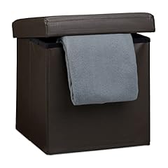 Relaxdays pouf cuir d'occasion  Livré partout en Belgiqu
