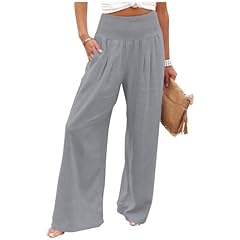 Wide leg linen for sale  Delivered anywhere in UK