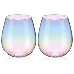 Iridescent stemless wine for sale  Delivered anywhere in USA 