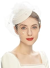 White pillbox hats for sale  Delivered anywhere in USA 