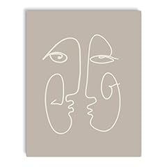 Printsmo, Two Abstract Faces, Minimalist Modern Art for sale  Delivered anywhere in Canada