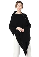 Black cashmere poncho for sale  Delivered anywhere in USA 