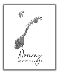 Norway map wall for sale  Delivered anywhere in USA 
