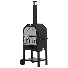 Outsunny Outdoor Garden Pizza Oven Charcoal BBQ Grill, used for sale  Delivered anywhere in Ireland