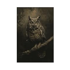 Vintage owl painting for sale  Delivered anywhere in USA 