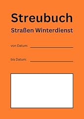 Winterdienst streubuch nachwei gebraucht kaufen  Wird an jeden Ort in Deutschland